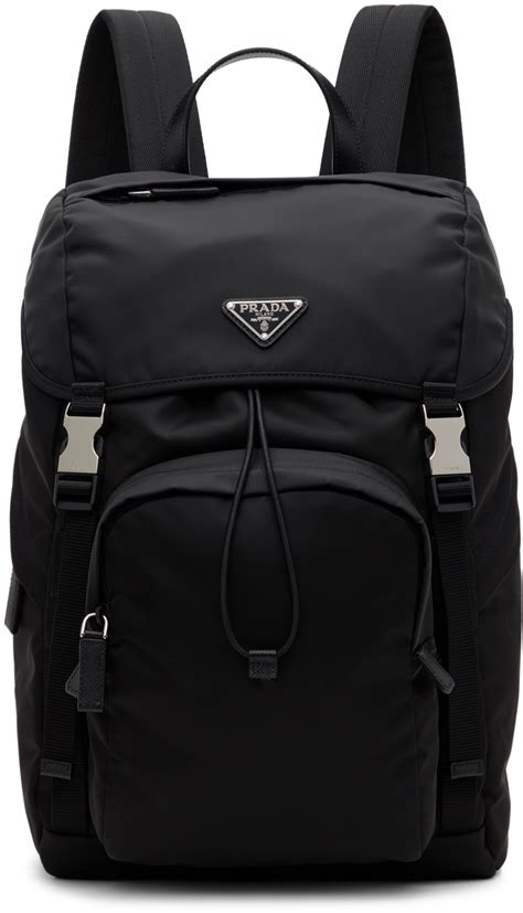 black backpack prada|prada black backpack small.